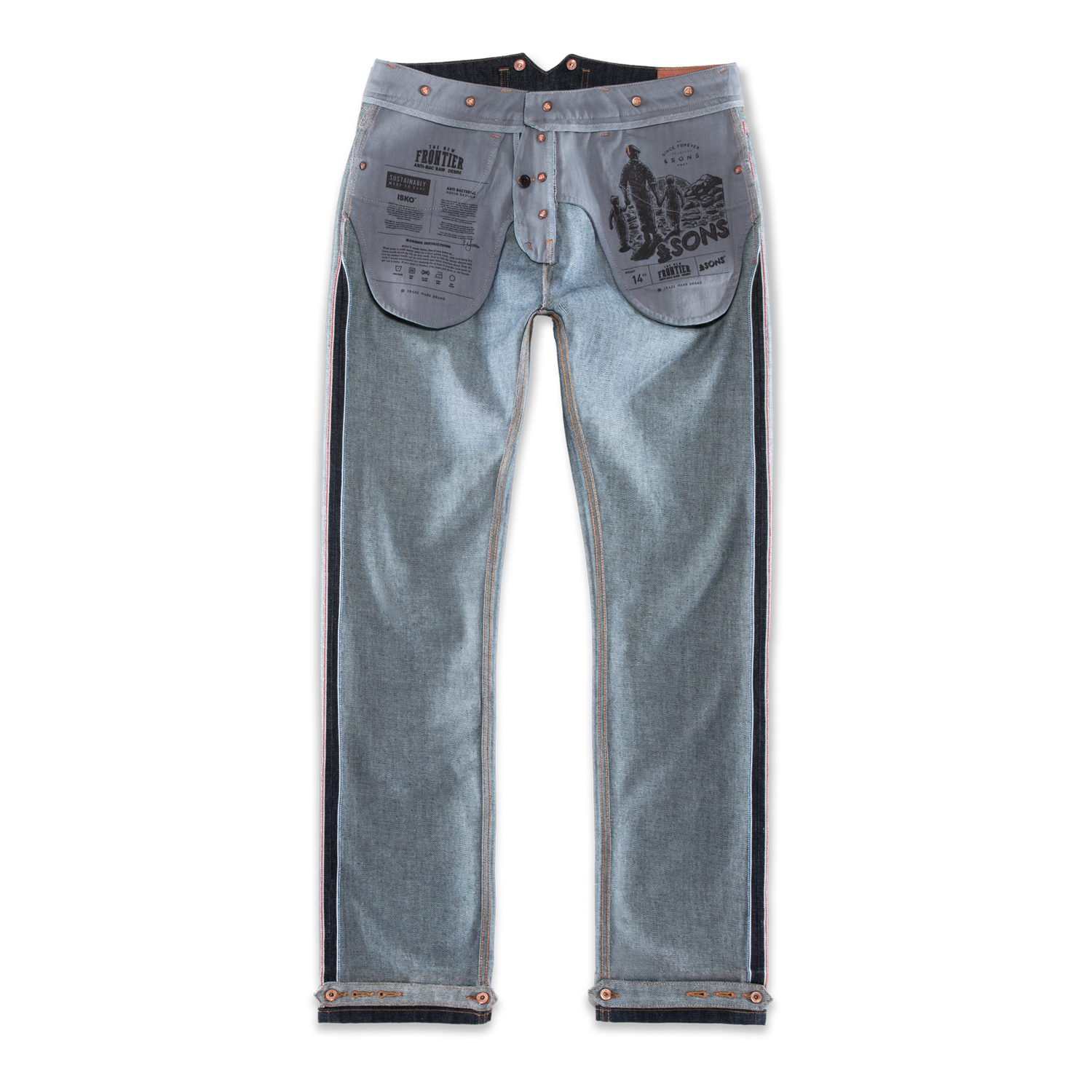 □UNUSED□UW0691□14oz denim five pockets pants□BLACK□