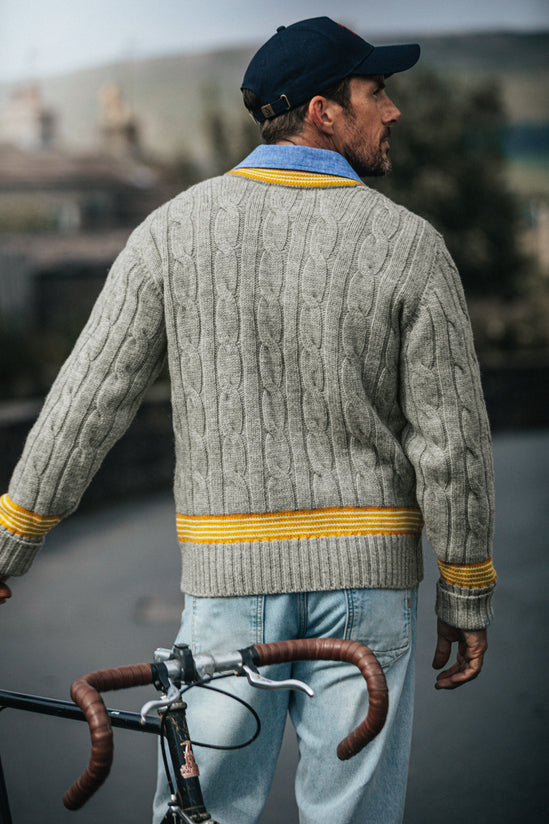 Century Cricket Jumper Grey Marl