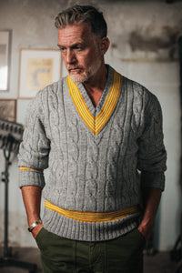 Century Cricket Jumper Grey Marl