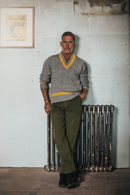 Century Cricket Jumper Grey Marl