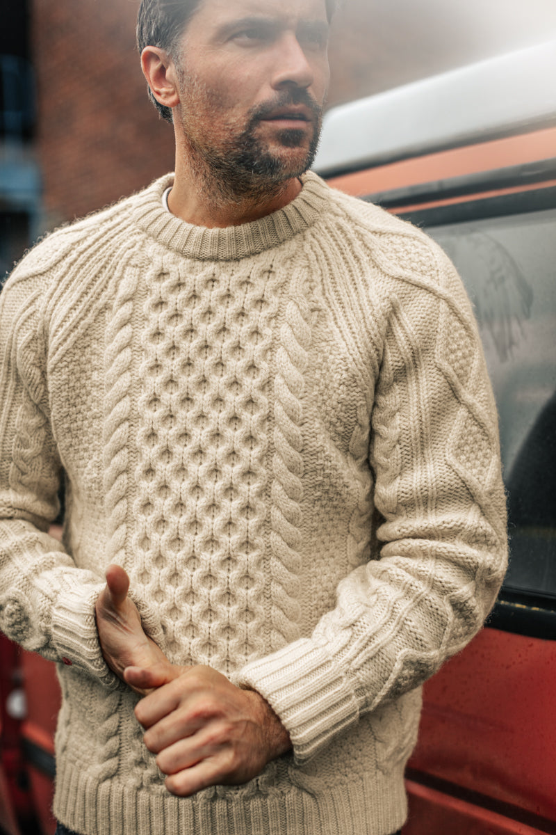 SONS Clyde Knit Jumper Ecru