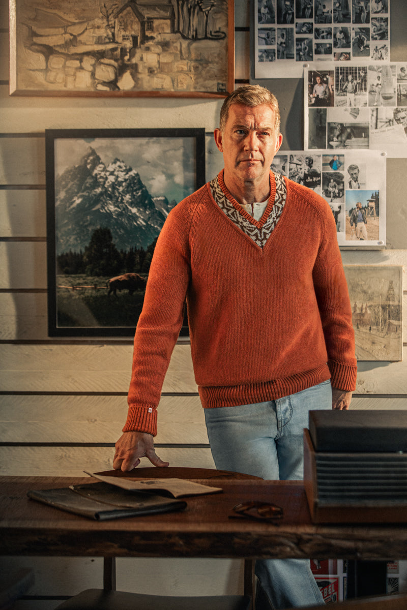 McQueen Nevada V-Neck Orange | Men's Sweatshirt | &SONS