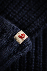 &SONS Port Shawl Collar Jumper Navy