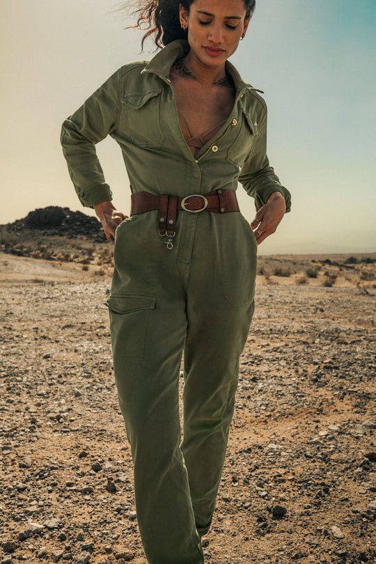 Damsons Sky Jumpsuit Green