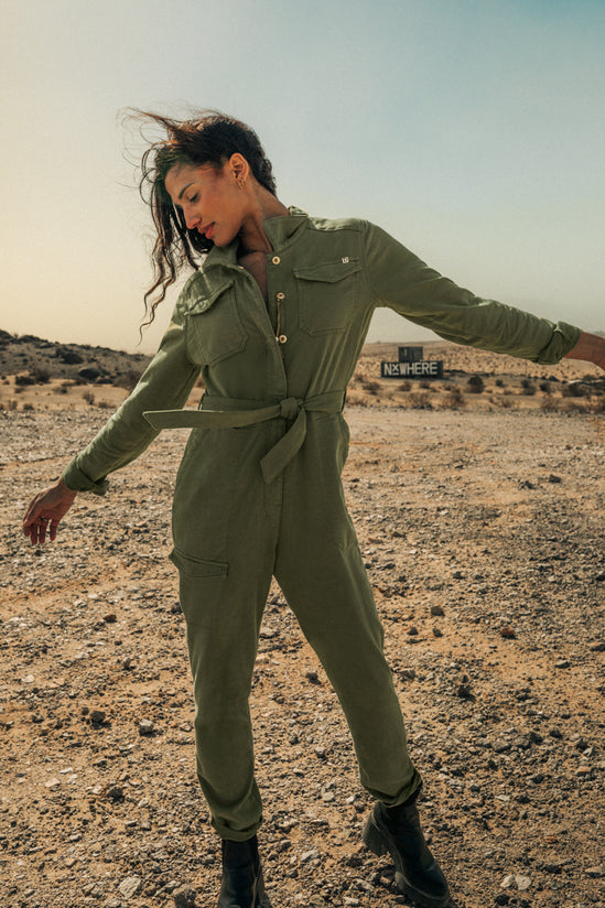 Damsons Sky Jumpsuit Green