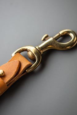 Tan Leather Key Fob