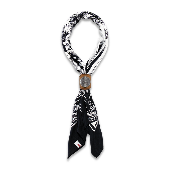 Leather Scarf Toggle Tan