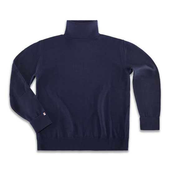 McQueen Taylor Roll Neck Knit Navy