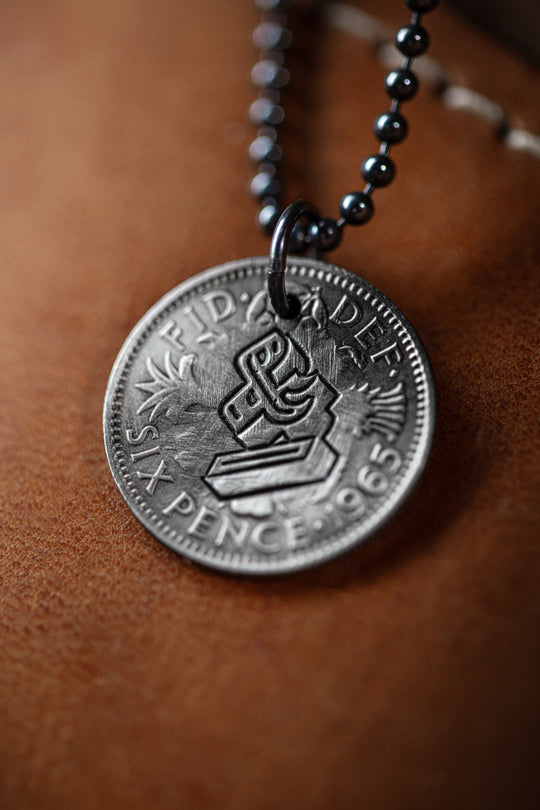 Lucky Sixpence Necklace Silver