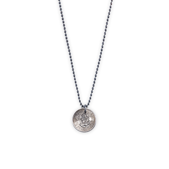 Lucky Sixpence Necklace Silver