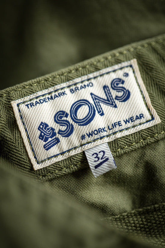 &SONS Fatigue Pant Army Green