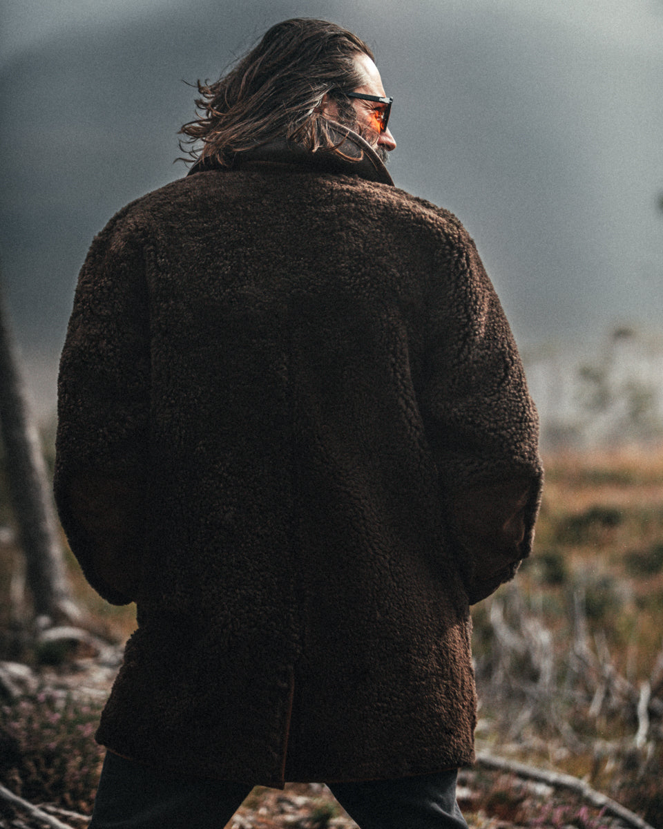 ROGUE by &SONS Jeremiah Reversible Shearling Coat Brown | Men's Coats
