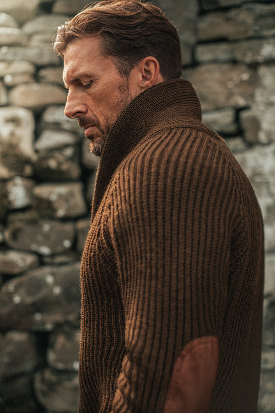 Pioneer British Wool Cardigan Brown