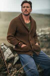 Pioneer British Wool Cardigan Brown
