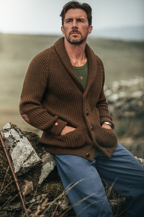 Pioneer British Wool Cardigan Brown