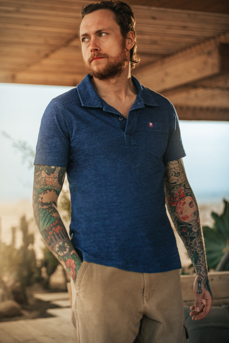 SALVAGE STOCK Kennedy Polo Indigo