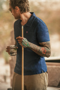 SALVAGE STOCK Kennedy Polo Indigo