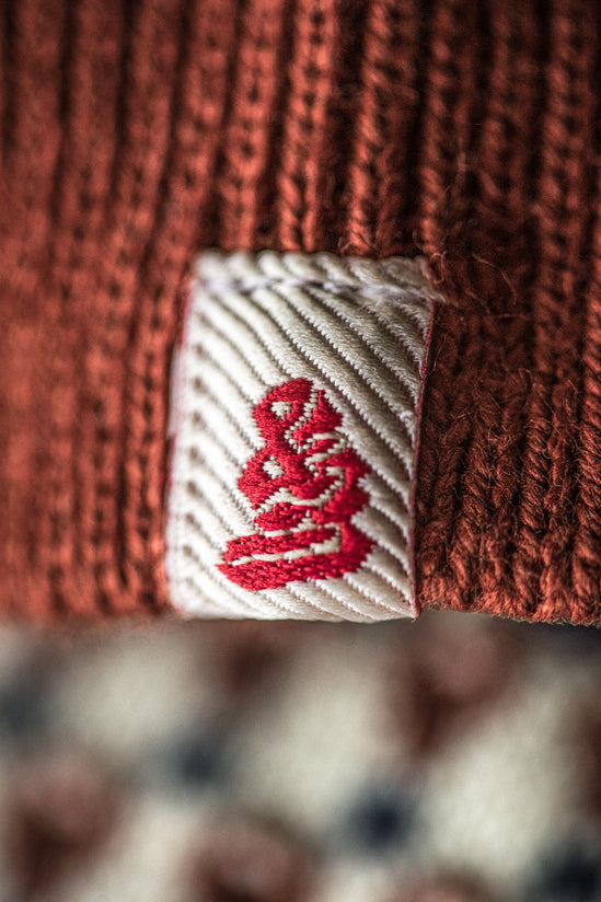 Belmont Knitted Polo Off White / Auburn