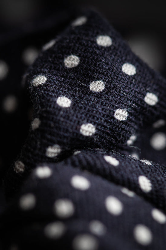 Damsons Multi Dot Scrunchie Headscarf Navy