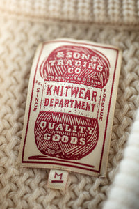 Isaac Shawl Collar Knit Natural