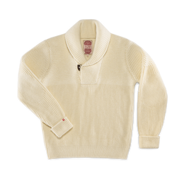 Isaac Shawl Collar Knit Natural