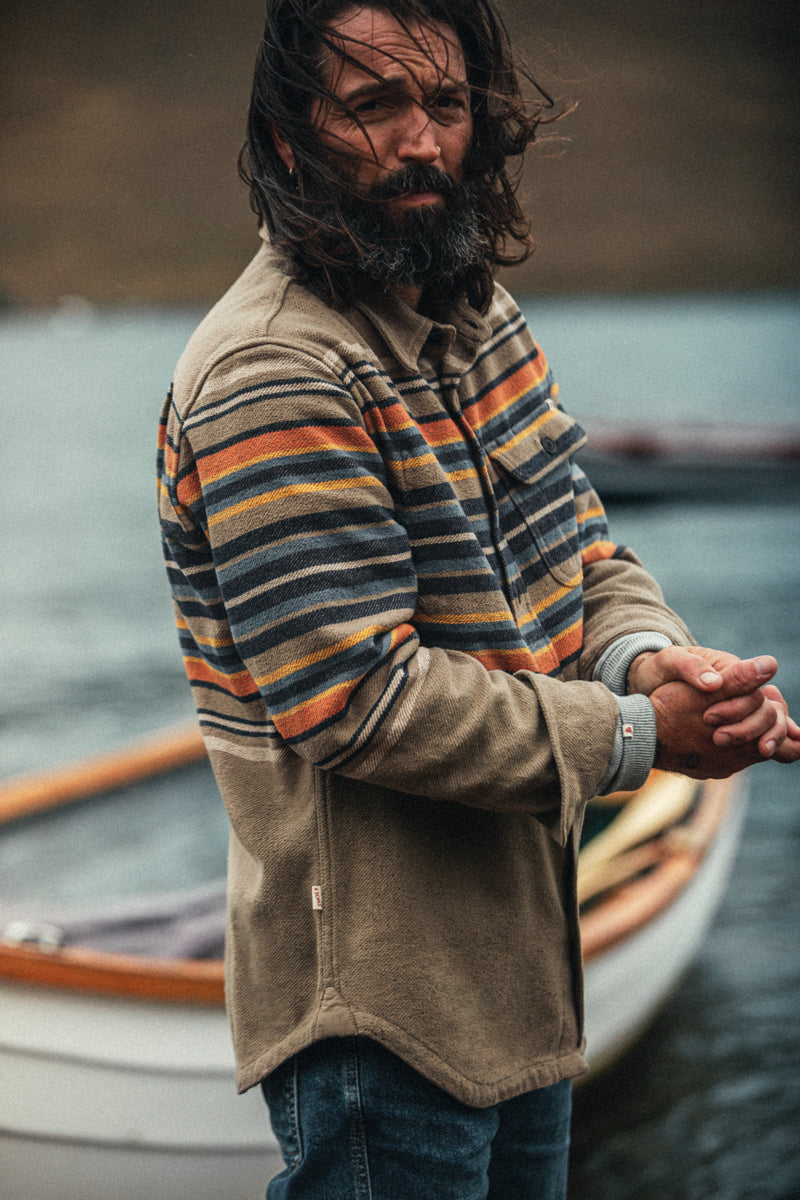 Bedrock Blanket Stripe Shirt Fawn Orange Stripe