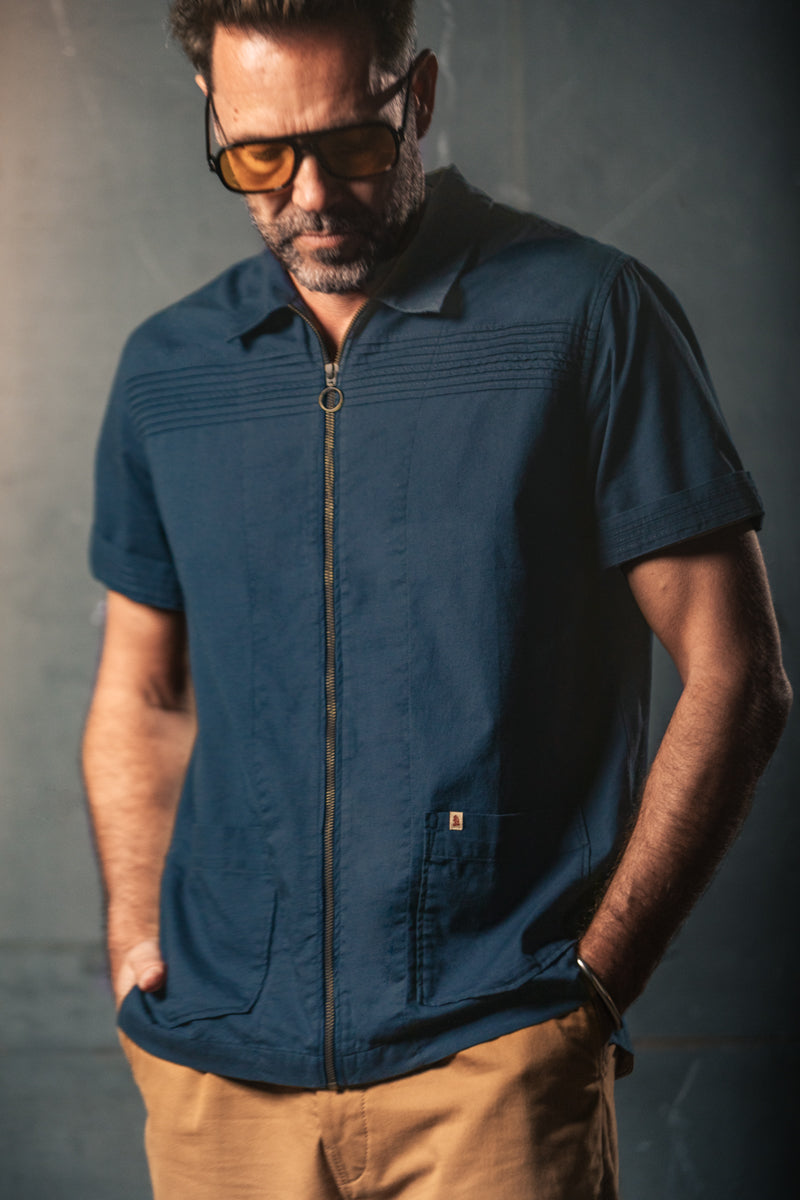 Cabana Shirt Dark Denim Blue