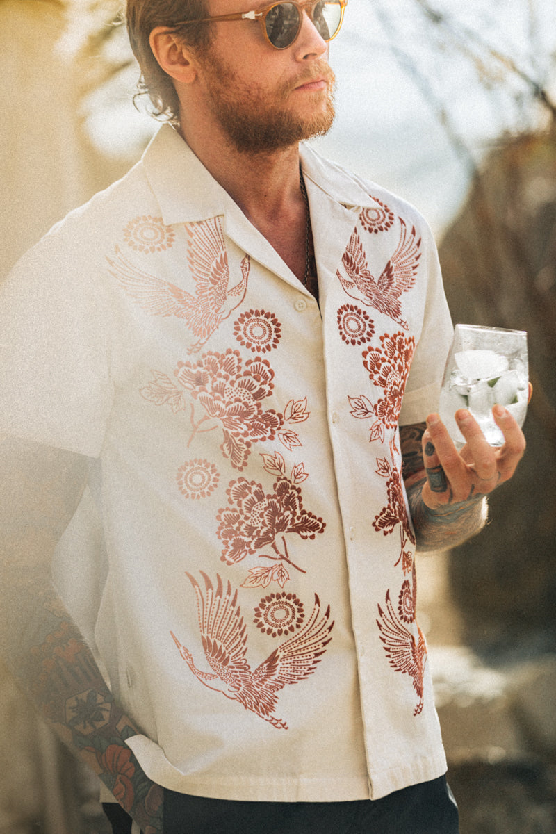 Peony Club Shirt Off White