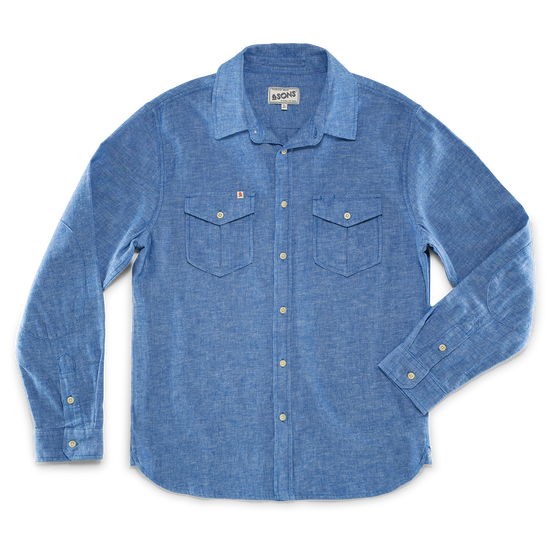 Coast Long Sleeve Shirt Blue Chambray