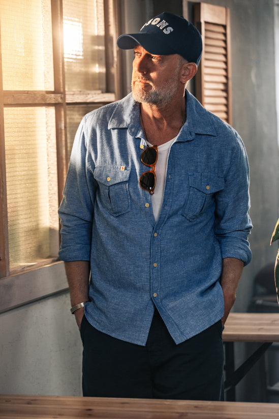 Coast Long Sleeve Shirt Blue Chambray