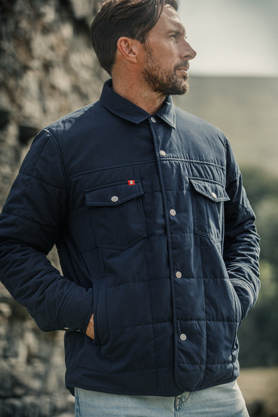 Denver Quilted Shirt Navy