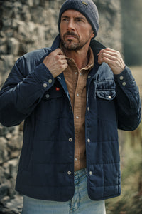 SALVAGE STOCK Denver Quilted Shirt Navy