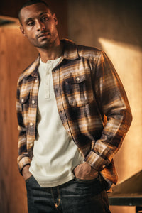 SALVAGE STOCK Douglas Check Shirt Brown