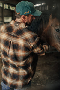 SALVAGE STOCK Douglas Check Shirt Brown