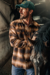 SALVAGE STOCK Douglas Check Shirt Brown