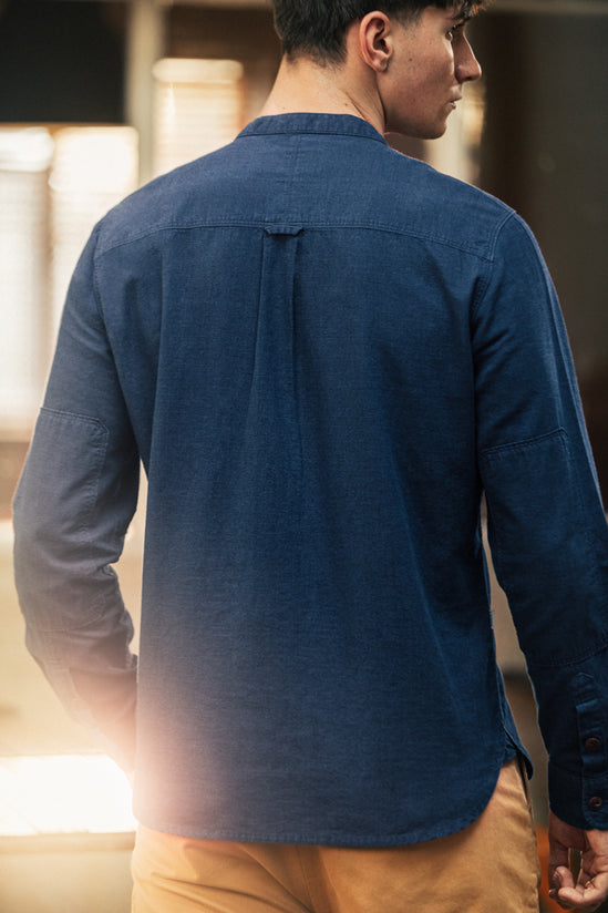 Edward Grandad Shirt Indigo