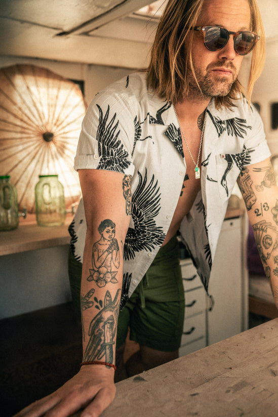 Flight Print Shirt Off White