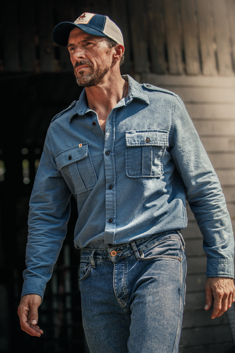 SALVAGE STOCK Gabriel Shirt Blue