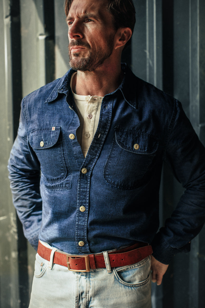 Handley Shirt Indigo | Men's Denim Shirt | &SONS