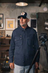 SALVAGE STOCK Irving Photography Shirt Navy