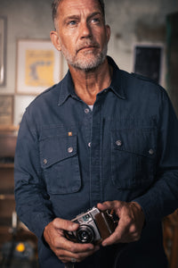 SALVAGE STOCK Irving Photography Shirt Navy