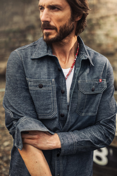 Luke Shirt Dark Chambray - Main Image