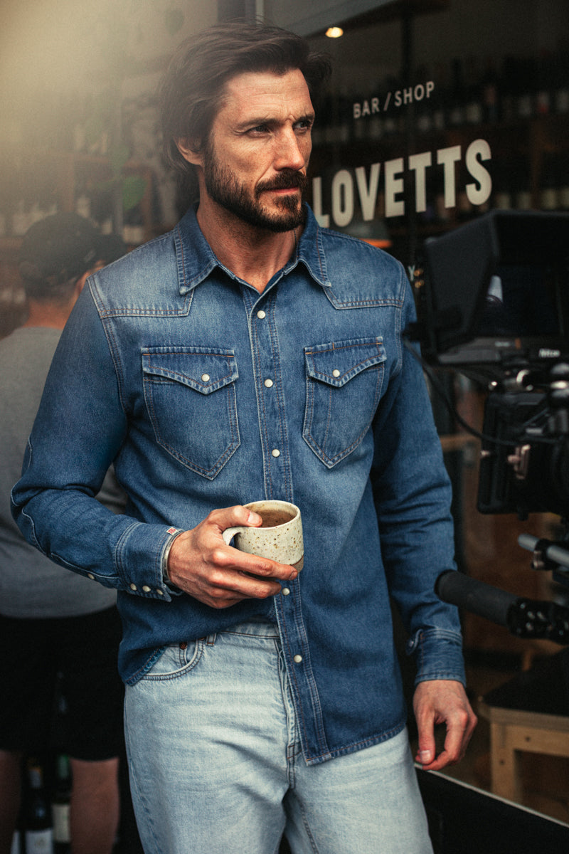 McQueen Randall Denim Shirt Blue