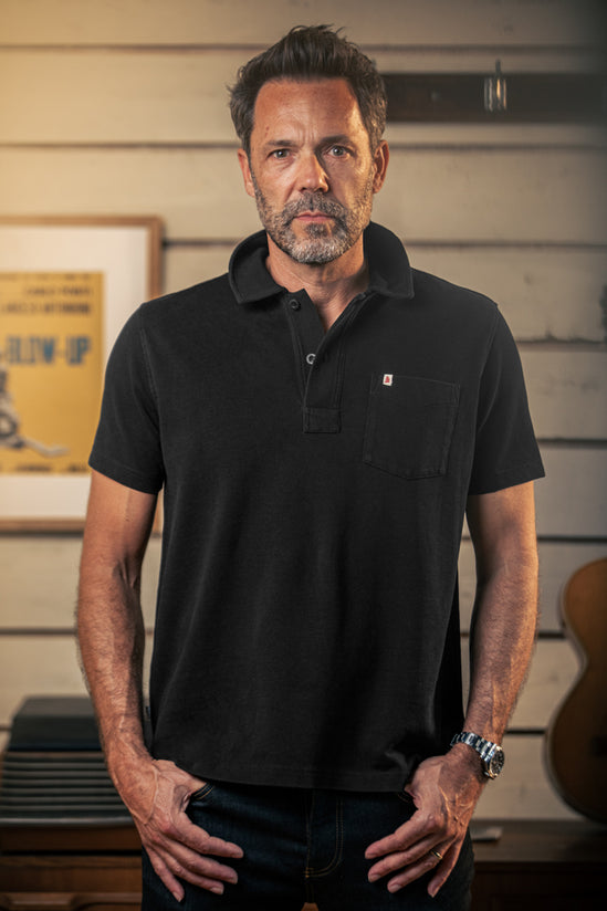 Kennedy Pique Polo Black