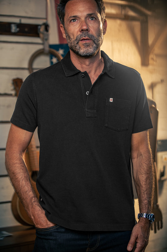 Kennedy Pique Polo Black