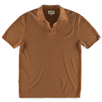 SALVAGE STOCK &SONS Rialto Knitted Polo Tan