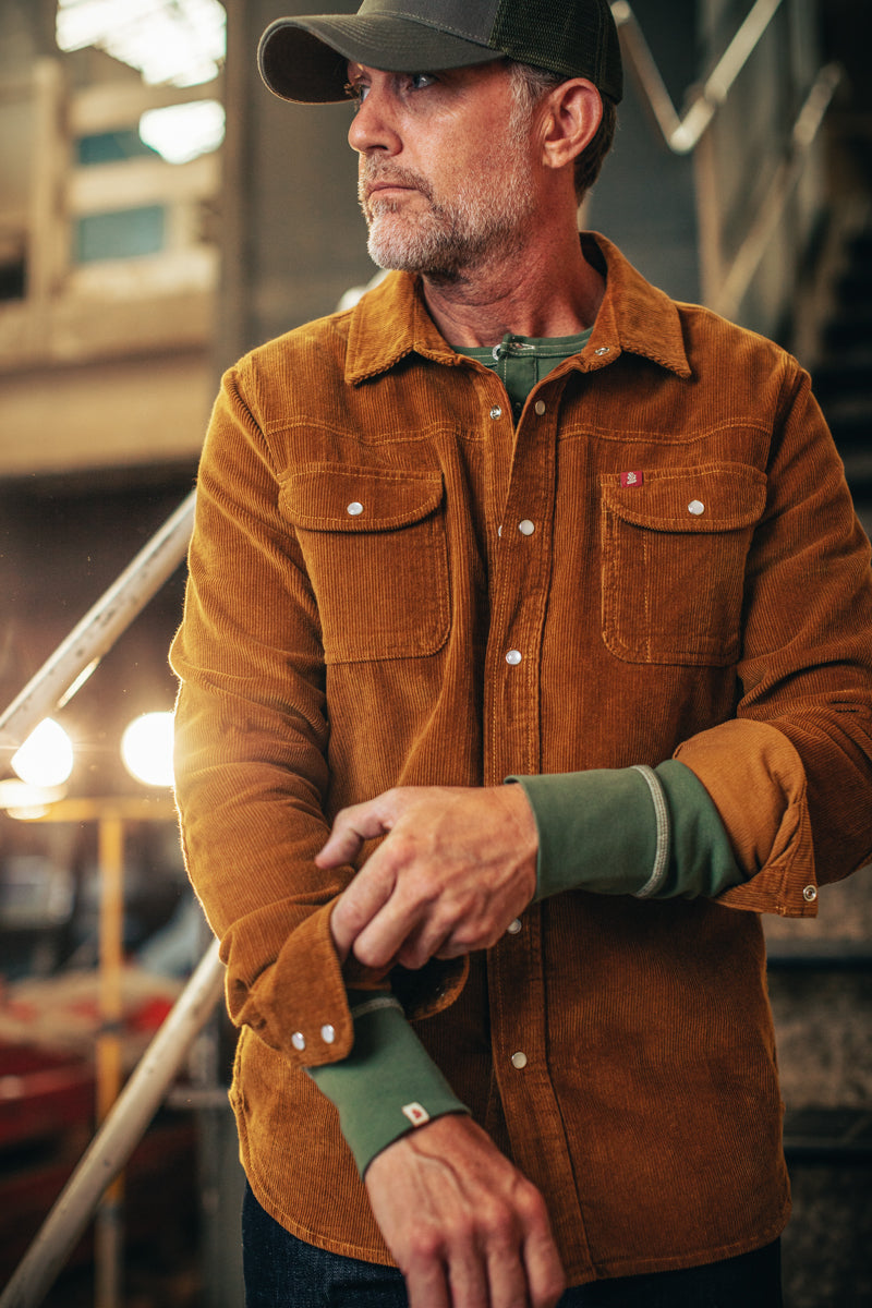 &SONS Sunday Shirt Corduroy Tan