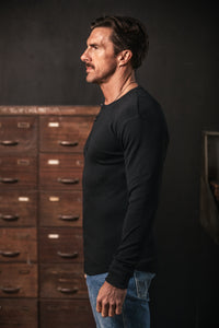 The New Elder Henley Shirt Black