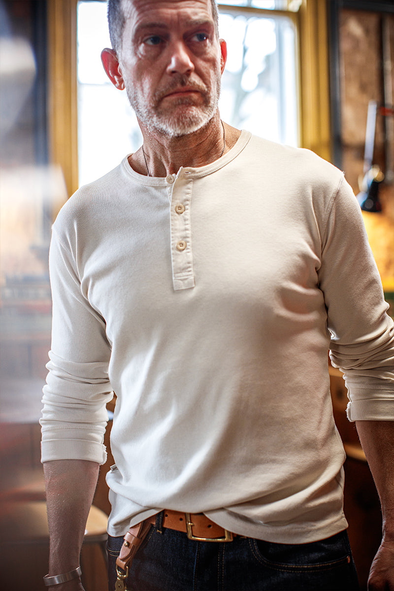 Elder Henley Long Sleeve 3 Pack – Raw/Indigo/Green