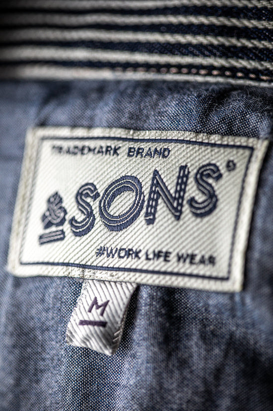 Brady Hickory Stripe Shirt Indigo